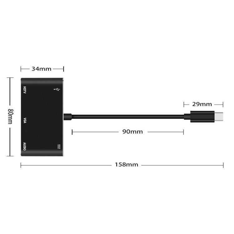 USB-C / Type-C to HDMI /VGA /USB 3.0 /PD Converter - Converter by PMC Jewellery | Online Shopping South Africa | PMC Jewellery | Buy Now Pay Later Mobicred