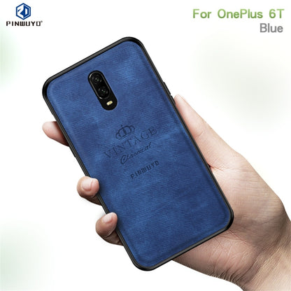 PINWUYO Shockproof Waterproof Full Coverage PC + TPU + Skin Protective Case for One Plus 6T (Blue) - More Brand by PINWUYO | Online Shopping South Africa | PMC Jewellery | Buy Now Pay Later Mobicred