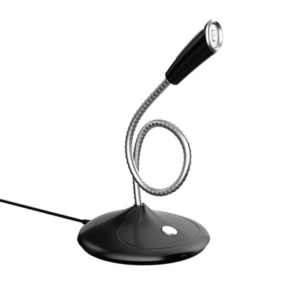 BK Desktop Gooseneck Adjustable USB Wired Audio Microphone, Built-in Sound Card, Compatible with PC / Mac for Live Broadcast, Show, KTV, etc.(Black) - Microphone by PMC Jewellery | Online Shopping South Africa | PMC Jewellery | Buy Now Pay Later Mobicred