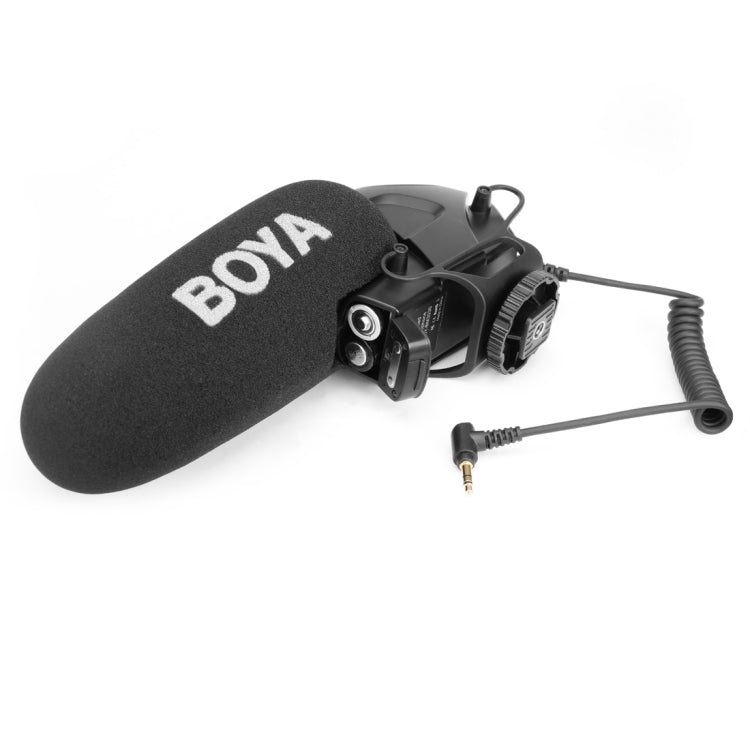 BOYA BY-BM3030 Shotgun Super-cardioid Condenser Broadcast Microphone with Windshield for Canon / Nikon / Sony DSLR Cameras (Black) - Camera Microphone by BOYA | Online Shopping South Africa | PMC Jewellery | Buy Now Pay Later Mobicred