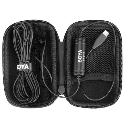 BOYA BY-DM2 USB-C / Type-C Broadcast Lavalier Condenser Microphone with Windscreen for Android Phones / Tablets (Black) - Camera Microphone by BOYA | Online Shopping South Africa | PMC Jewellery | Buy Now Pay Later Mobicred