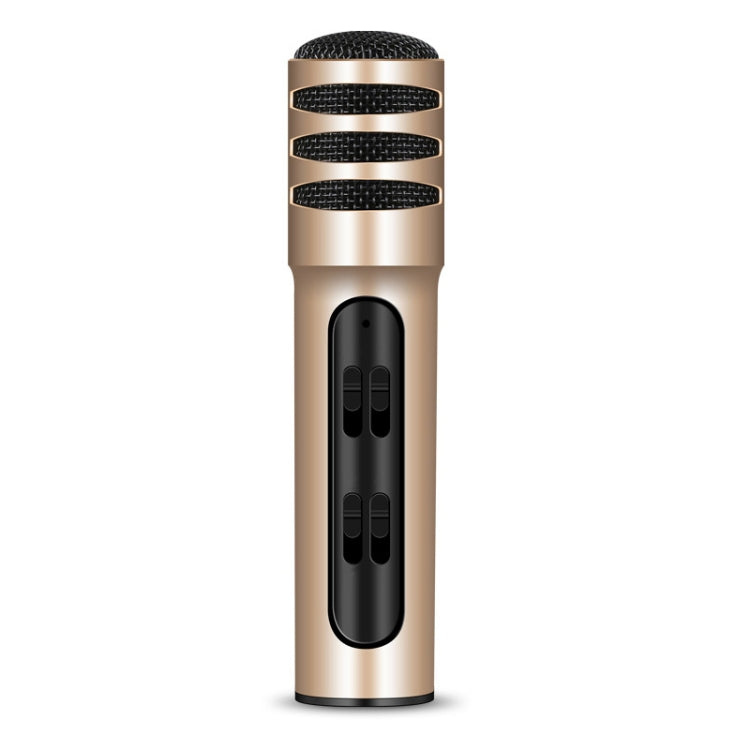 BGN-C7 Condenser Microphone Dual Mobile Phone Karaoke Live Singing Microphone Built-in Sound Card(Gold) - Microphone by PMC Jewellery | Online Shopping South Africa | PMC Jewellery | Buy Now Pay Later Mobicred