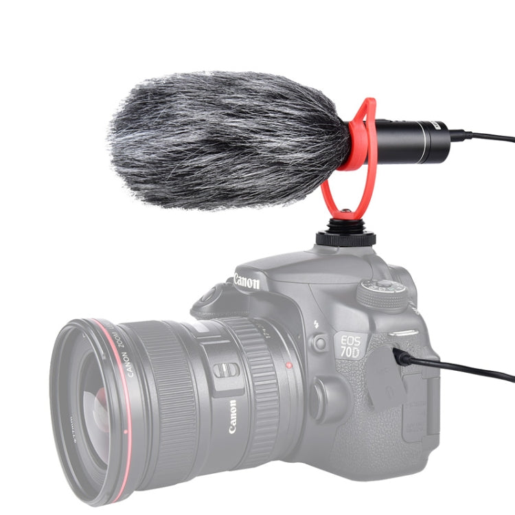 YELANGU MIC015 Professional Interview Condenser Video Shotgun Microphone with 3.5mm Audio Cable for DSLR & DV Camcorder (Black) - Camera Microphone by YELANGU | Online Shopping South Africa | PMC Jewellery | Buy Now Pay Later Mobicred