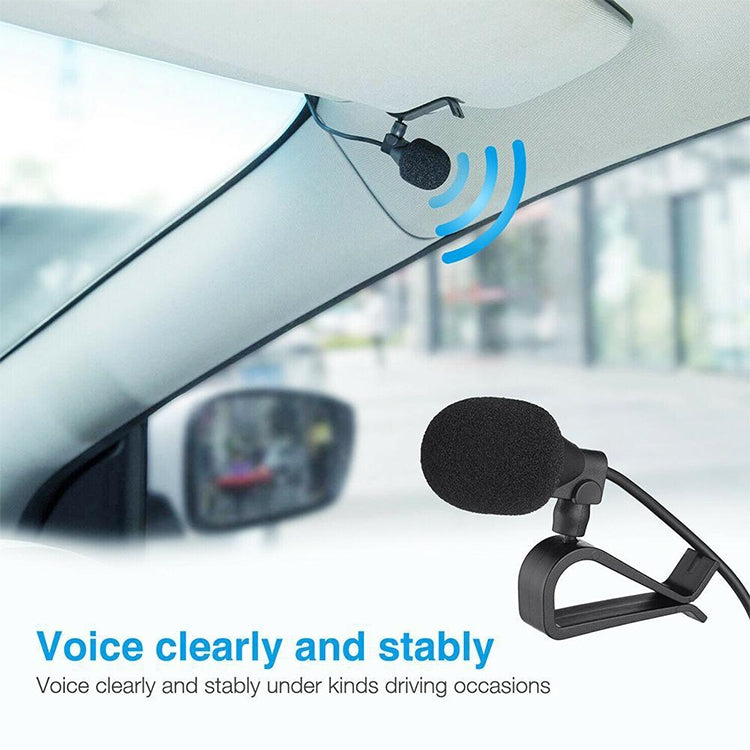 ZJ015MR Stereo 3.5mm Angle Head Plug Car Navigation DVD External Paste Microphone, Length: 3m - Microphone by PMC TechLife | Online Shopping South Africa | PMC TechLife