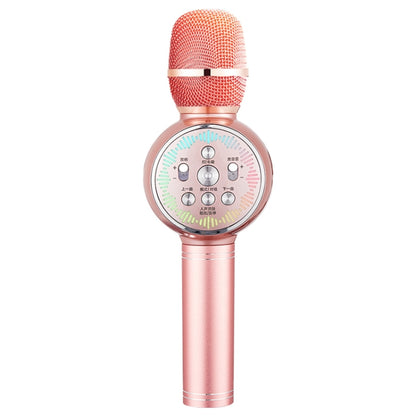 K2 Bluetooth 5.0 Karaoke Live Colorful Lights Wireless Bluetooth Microphone (Rose Gold) - Microphone by PMC Jewellery | Online Shopping South Africa | PMC Jewellery | Buy Now Pay Later Mobicred