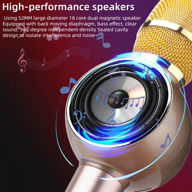 K2 Bluetooth 5.0 Karaoke Live Colorful Lights Wireless Bluetooth Microphone (Rose Gold) - free shipping - PMC Jewellery - Order now!