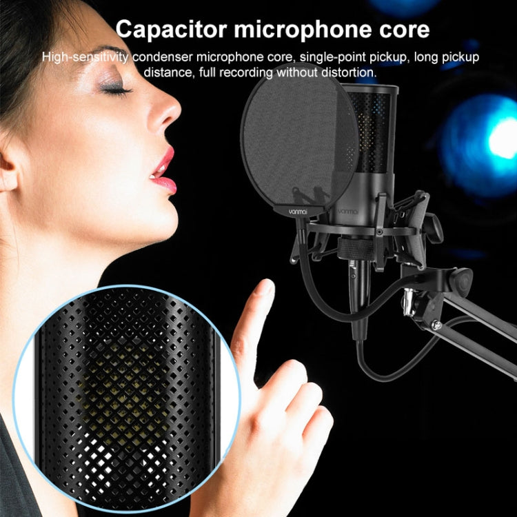 Yanmai X2 Active Noise Reduction Cardioid Pointing Capacitive Recording Microphone Set with Blowout Net & Cantilever Bracket & 1.7m 3.5mm Interface Cable - Microphone by Yanmai | Online Shopping South Africa | PMC Jewellery | Buy Now Pay Later Mobicred