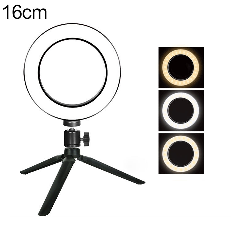 Live Broadcast Self-timer Dimming Ring LED Beauty Selfie Light with Small Table Tripod, Selfie Light Diameter: 16cm - Selfie Light by PMC Jewellery | Online Shopping South Africa | PMC Jewellery | Buy Now Pay Later Mobicred