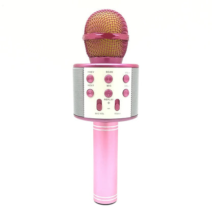 WS-858 Metal High Sound Quality Handheld KTV Karaoke Recording Bluetooth Wireless Microphone, for Notebook, PC, Speaker, Headphone, iPad, iPhone, Galaxy, Huawei, Xiaomi, LG, HTC and Other Smart Phones(Pink) - Microphone by PMC Jewellery | Online Shopping South Africa | PMC Jewellery | Buy Now Pay Later Mobicred