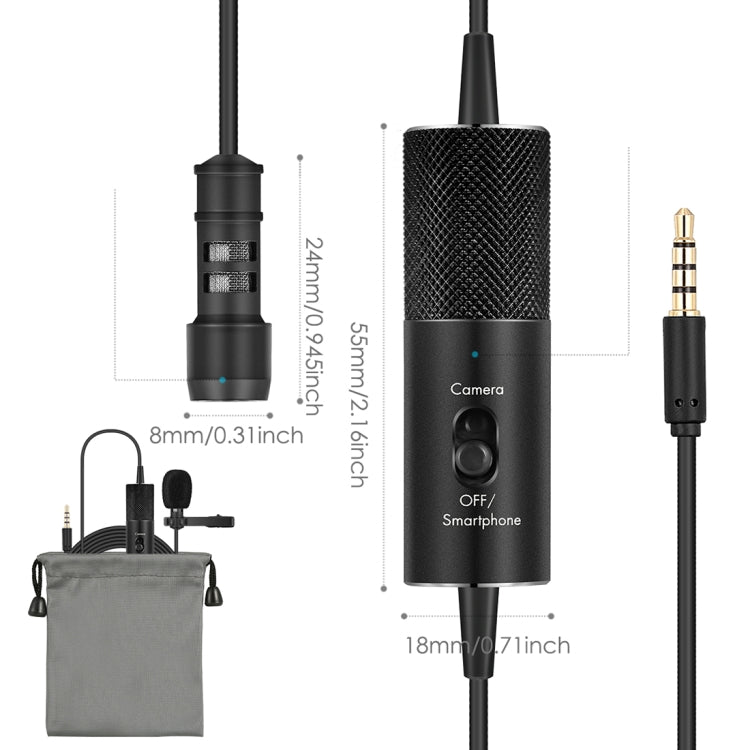 Yanmai R955S Professional Clip-on Lapel Mic Lavalier Omni-directional Condenser Microphone, For Live Broadcast, Show, KTV, etc - Microphone by Yanmai | Online Shopping South Africa | PMC Jewellery | Buy Now Pay Later Mobicred