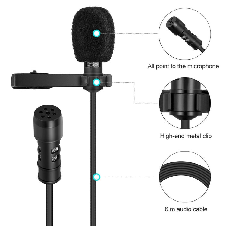 Yanmai R955 Clip-on Lapel Mic Lavalier Omni-directional Double Condenser Microphone, For Live Broadcast, Show, KTV, etc - Microphone by PMC Jewellery | Online Shopping South Africa | PMC Jewellery | Buy Now Pay Later Mobicred