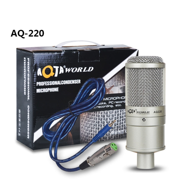 AQ-220 K Song Live Recording Noise Reduction Capacitor Microphone - Microphone by PMC TechLife | Online Shopping South Africa | PMC TechLife | Buy Now Pay Later Mobicred