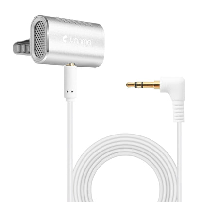 Yanmai R977 Recording Clip-on Lapel Mic Lavalier Omni-directional Double Condenser Microphone, Compatible with PC/iPad/Android and others, for Live Broadcast, Show, KTV, etc (Silver) - Microphone by Yanmai | Online Shopping South Africa | PMC Jewellery | Buy Now Pay Later Mobicred