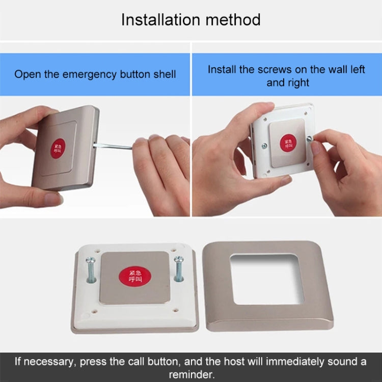 CW-01 Wireless Disabled Toilet Alarm Call Button Set - Others Alarm by PMC Jewellery | Online Shopping South Africa | PMC Jewellery