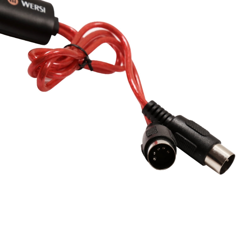 WERSI UM-18 USB MIDI Cable MidiPort Midi Cable Electric Piano Electronic Drum Music Editing Line, Length: 2m(Red) - Instrument Audio Cables by PMC Jewellery | Online Shopping South Africa | PMC Jewellery | Buy Now Pay Later Mobicred