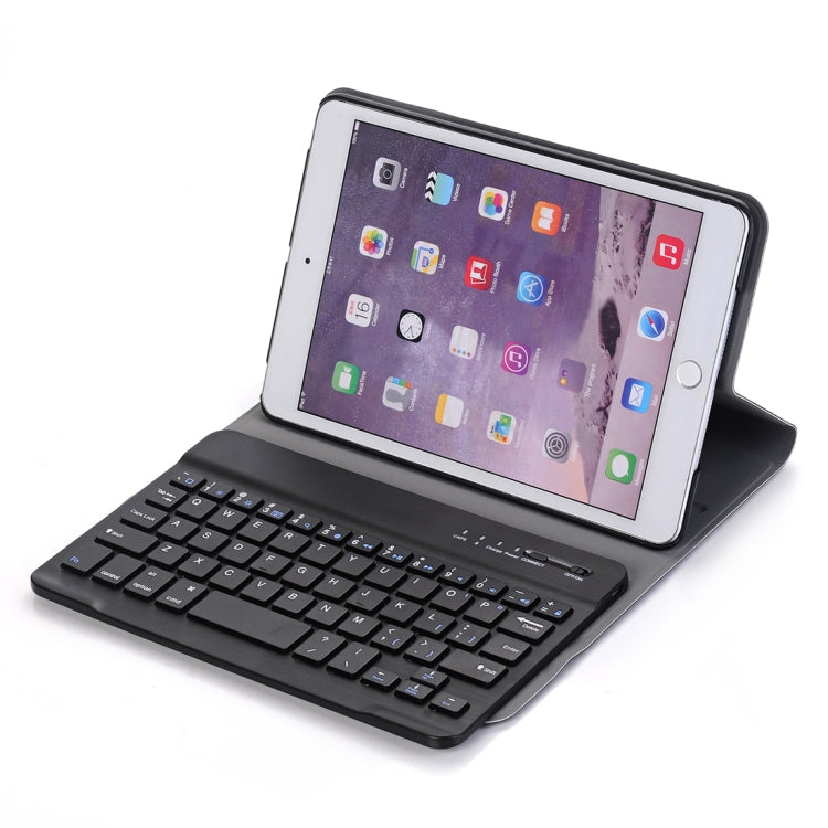 A03 for iPad mini 3 / 2 / 1 Universal Ultra-thin ABS Horizontal Flip Tablet Case + Bluetooth Keyboard(Blue) - For iPad mini by PMC Jewellery | Online Shopping South Africa | PMC Jewellery | Buy Now Pay Later Mobicred