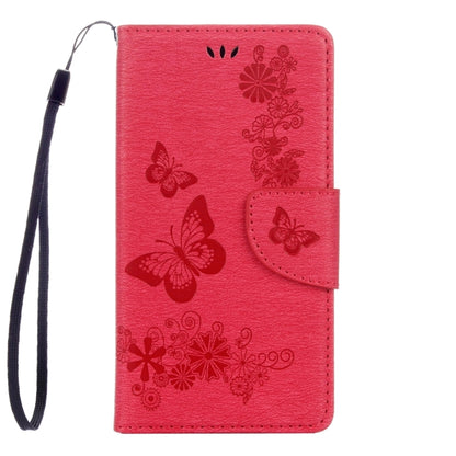 For Sony Xperia XZ Power Butterflies Embossing Horizontal Flip Leather Case with Holder & Card Slots & Wallet & Lanyard(Magenta) - Sony Cases by PMC Jewellery | Online Shopping South Africa | PMC Jewellery