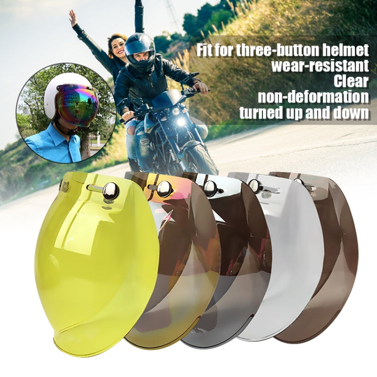 Soman Motorcycle Bubble Visor Open Face Helmet Visor Helmet Windshield Shield with Transparent Frame(Mirror) - Helmets by SOMAN | Online Shopping South Africa | PMC Jewellery | Buy Now Pay Later Mobicred