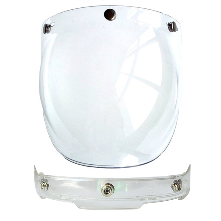 Soman Motorcycle Bubble Visor Open Face Helmet Visor Helmet Windshield Shield with Transparent Frame(Transparent) - Helmets by SOMAN | Online Shopping South Africa | PMC Jewellery | Buy Now Pay Later Mobicred