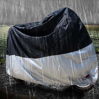 210D Oxford Cloth Motorcycle Electric Car Rainproof Dust-proof Cover, Size: XL (Black Silver) - Raincoat by PMC Jewellery | Online Shopping South Africa | PMC Jewellery | Buy Now Pay Later Mobicred