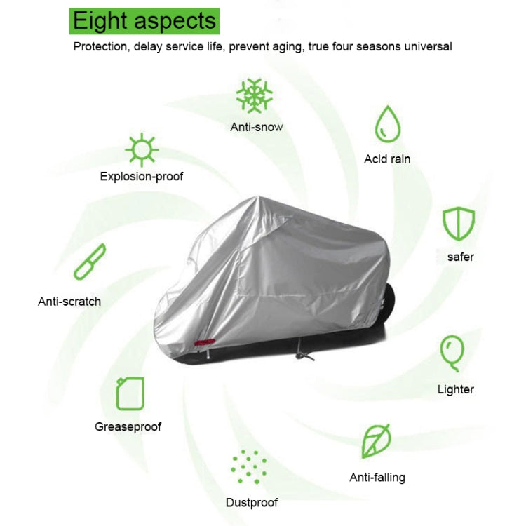 210D Oxford Cloth Motorcycle Electric Car Rainproof Dust-proof Cover, Size: XL (Black Silver) - Raincoat by PMC Jewellery | Online Shopping South Africa | PMC Jewellery | Buy Now Pay Later Mobicred