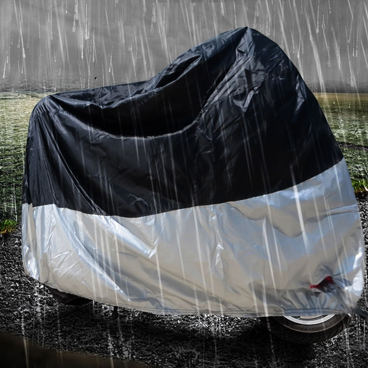 210D Oxford Cloth Motorcycle Electric Car Rainproof Dust-proof Cover, Size: XXXL (Black) - Raincoat by PMC Jewellery | Online Shopping South Africa | PMC Jewellery | Buy Now Pay Later Mobicred