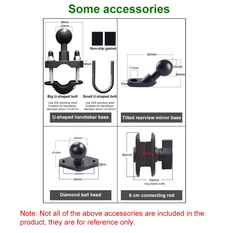 M10 Bolt Ball-Head Motorcycle Multi-function Eight-jaw Aluminum Phone Navigation Holder Bracket - Holder by PMC TechLife | Online Shopping South Africa | PMC TechLife | Buy Now Pay Later Mobicred