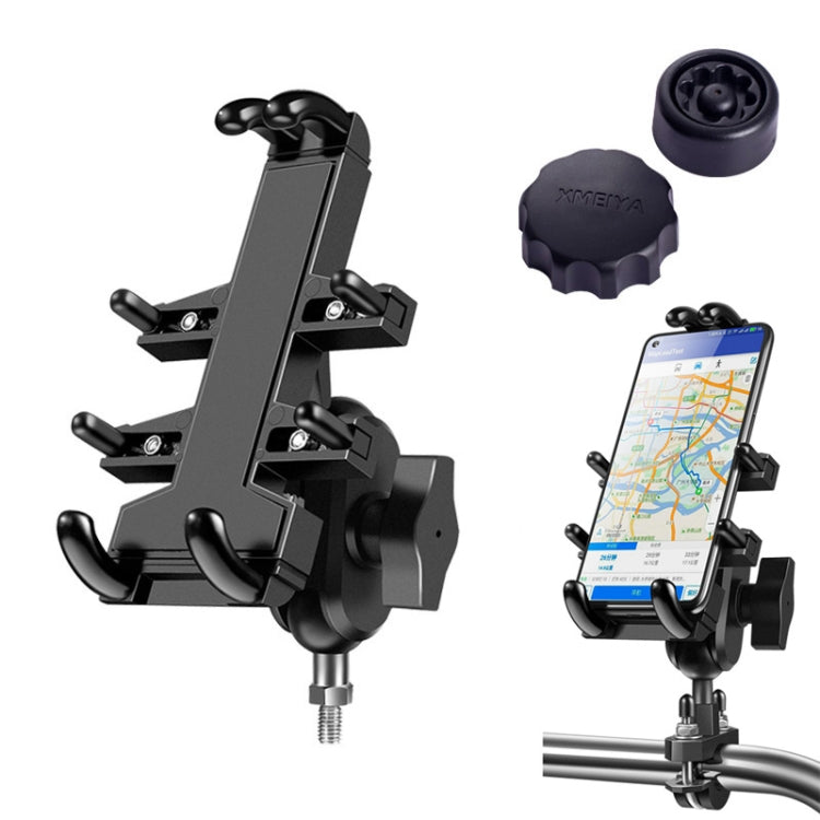 M8 Bolt Ball-Head Motorcycle Multi-function Eight-jaw Aluminum Phone Navigation Bracket with Anti-theft Knobs - free shipping - PMC TechLife - Order now!