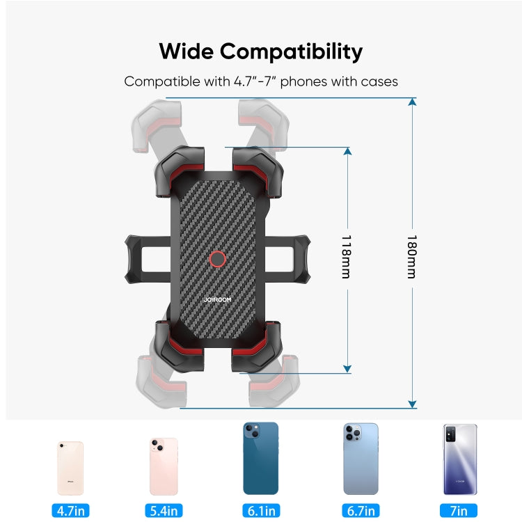 JOYROOM JR-ZS288 Motorcycle Mobile Phone Mount Holder (Black) - Holder by JOYROOM | Online Shopping South Africa | PMC TechLife | Buy Now Pay Later Mobicred