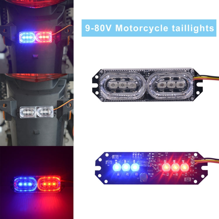 Motorcycle DC 9V-80V 2W Strobe Tail Light - Signal Lights by PMC TechLife | Online Shopping South Africa | PMC TechLife | Buy Now Pay Later Mobicred