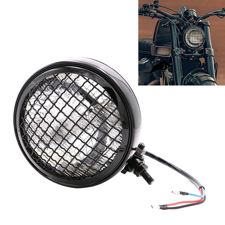 Motorcycle Black Shell Harley Headlight Retro Lamp LED Light Modification Accessories (White) - Headlights by PMC Jewellery | Online Shopping South Africa | PMC Jewellery | Buy Now Pay Later Mobicred