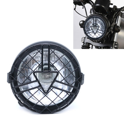 Motorcycle Arrowhead Reticular Retro Lamp LED Headlight Modification Accessories for CG125 / GN125 (White) - Headlights by PMC Jewellery | Online Shopping South Africa | PMC Jewellery | Buy Now Pay Later Mobicred