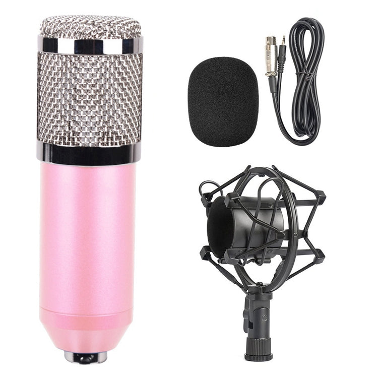 BM-800 3.5mm Studio Recording Wired Condenser Sound Microphone with Shock Mount, Compatible with PC / Mac for Live Broadcast Show, KTV, etc.(Pink) - Microphone by PMC Jewellery | Online Shopping South Africa | PMC Jewellery | Buy Now Pay Later Mobicred