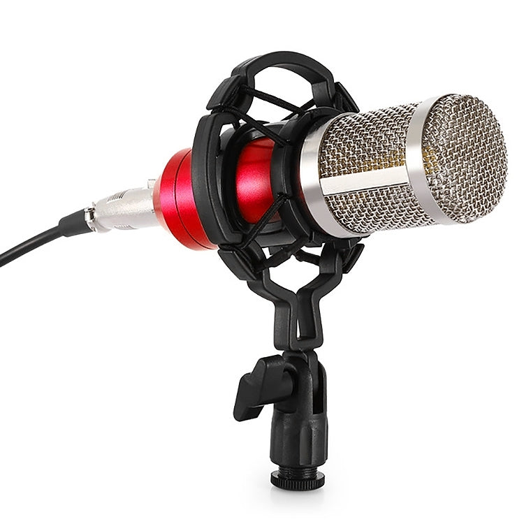 BM-800 3.5mm Studio Recording Wired Condenser Sound Microphone with Shock Mount, Compatible with PC / Mac for Live Broadcast Show, KTV, etc.(Red) - Microphone by PMC Jewellery | Online Shopping South Africa | PMC Jewellery | Buy Now Pay Later Mobicred