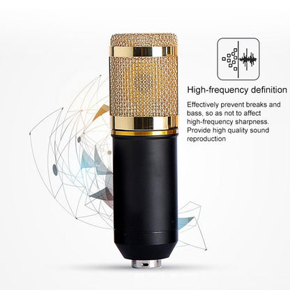 BM-800 Network K-Song Dedicated High-end Metal Shock Mount Microphone Set(Blue) - Microphone by PMC Jewellery | Online Shopping South Africa | PMC Jewellery | Buy Now Pay Later Mobicred