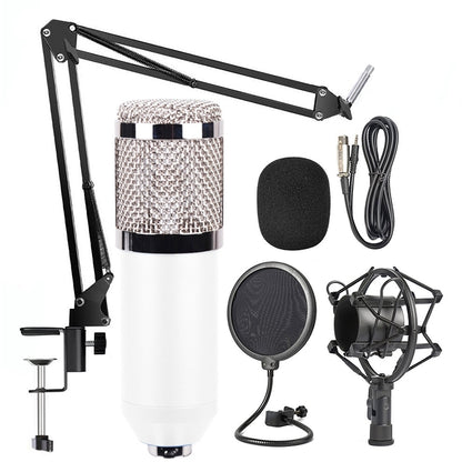 BM-800 Network K-Song Dedicated High-end Metal Shock Mount Microphone Set(White) - Microphone by PMC Jewellery | Online Shopping South Africa | PMC Jewellery | Buy Now Pay Later Mobicred