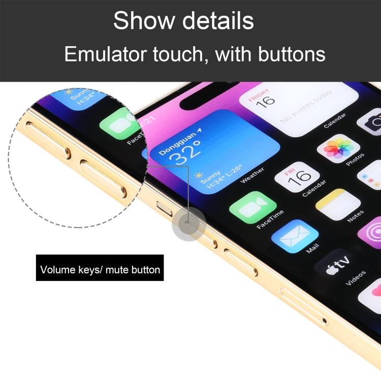 For iPhone 14 Pro Color Screen Non-Working Fake Dummy Display Model (Gold) - For iPhone & iPad by PMC Jewellery | Online Shopping South Africa | PMC Jewellery