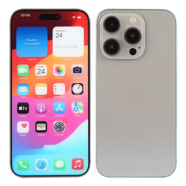 For iPhone 15 Pro Color Screen Non-Working Fake Dummy Display Model (Natural Titanium) - For iPhone & iPad by PMC TechLife | Online Shopping South Africa | PMC TechLife