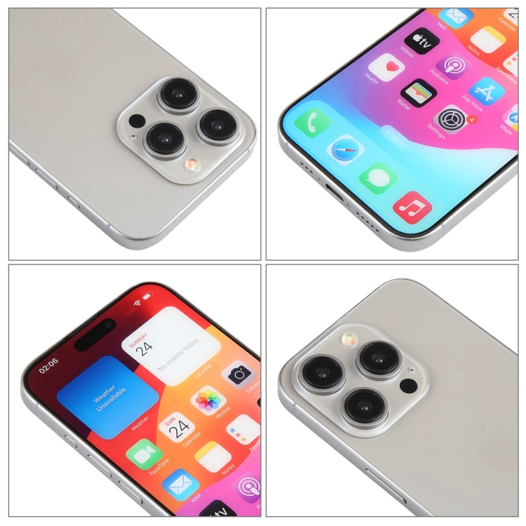 For iPhone 15 Pro Color Screen Non-Working Fake Dummy Display Model (Natural Titanium) - For iPhone & iPad by PMC TechLife | Online Shopping South Africa | PMC TechLife