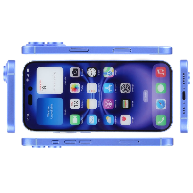 For iPhone 16 Color Screen Non-Working Fake Dummy Display Model (Ultramarine) - For iPhone & iPad by PMC Jewellery | Online Shopping South Africa | PMC Jewellery | Buy Now Pay Later Mobicred