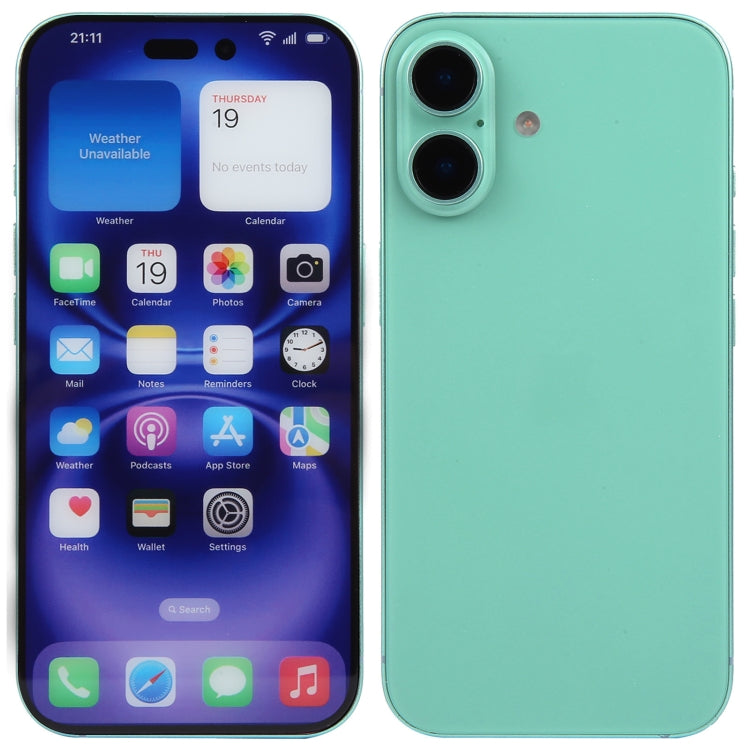 For iPhone 16 Plus Color Screen Non-Working Fake Dummy Display Model (Teal) - For iPhone & iPad by PMC Jewellery | Online Shopping South Africa | PMC Jewellery | Buy Now Pay Later Mobicred