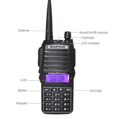 BaoFeng UV-82 5W Dual Band Two-Way Radio FM VHF UHF Handheld Walkie Talkie - Handheld Walkie Talkie by BAOFENG | Online Shopping South Africa | PMC Jewellery | Buy Now Pay Later Mobicred