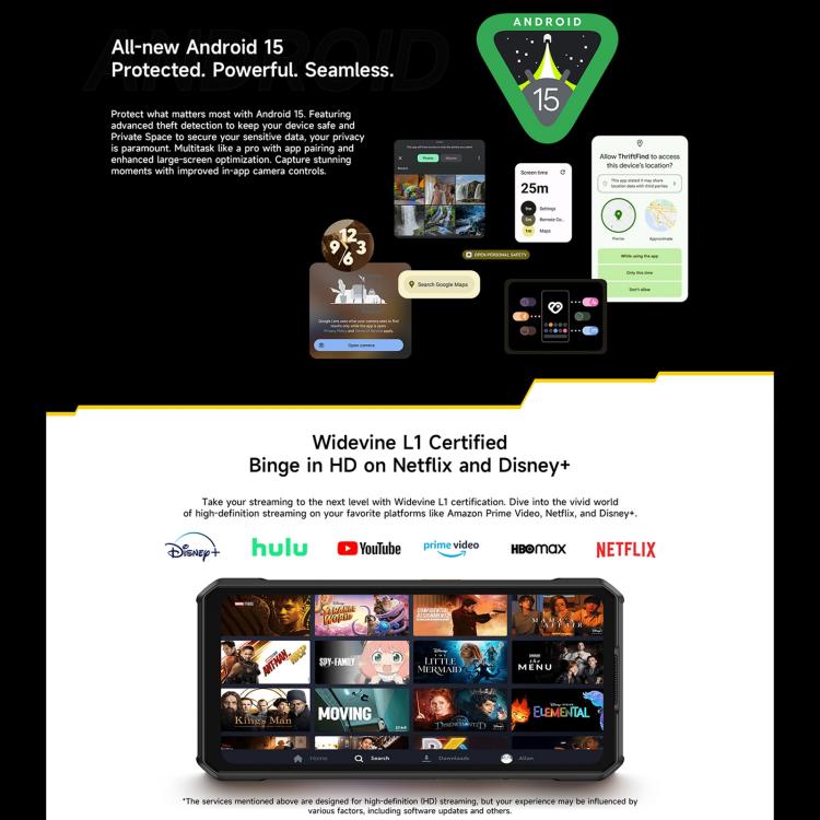 Ulefone Armor 30, 12GB+512GB, Night Vision, IP68/IP69K Rugged Phone, 6.95 inch Android 15 MediaTek Helio G100 Octa Core, Network: 4G, NFC, OTG (Black) - free shipping - PMC TechLife - Order now!