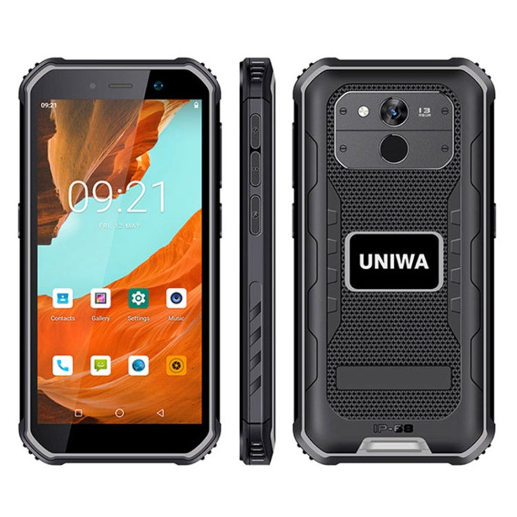 UNIWA F963 Pro Rugged Smart Phone, 4GB+64GB, 5.5 inch Android 13, Unisoc T606 Octa Core, NFC, Fingerprint Unlock, 4G Network, EU Plug (Black Grey) - UNIWA by UNIWA | Online Shopping South Africa | PMC Jewellery | Buy Now Pay Later Mobicred