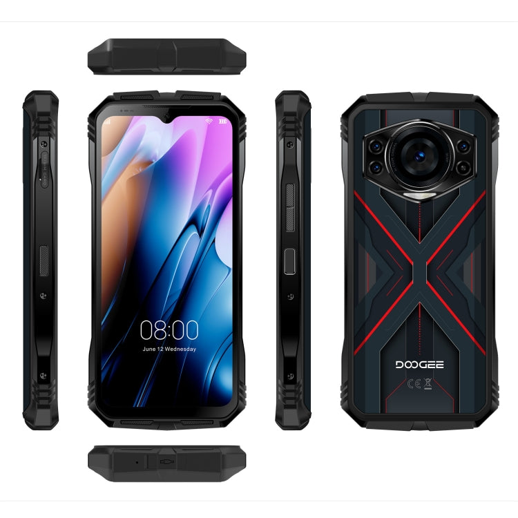 DOOGEE S Cyber, 8GB+256GB, 6.58 inch Android 14 Spreadtrum T606 Octa Core, Network: 4G, OTG, NFC (Black Red) - DOOGEE by DOOGEE | Online Shopping South Africa | PMC Jewellery | Buy Now Pay Later Mobicred