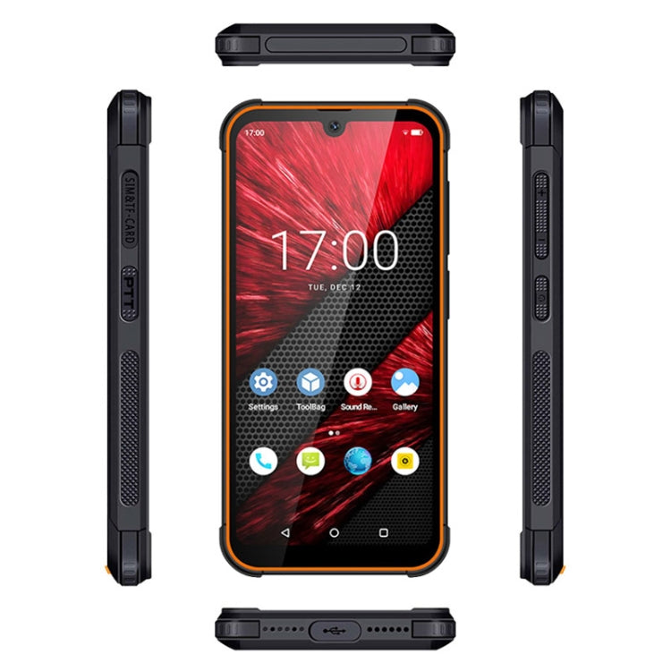 UNIWA F965 Pro Rugged Smart Phone, 6GB+128GB, 6 inch Android 13, MT6762 Octa Core, Network: 4G, NFC, PoC, SOS, US Plug (Black+Orange) - UNIWA by UNIWA | Online Shopping South Africa | PMC Jewellery | Buy Now Pay Later Mobicred