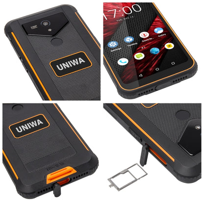 UNIWA F965 Pro Rugged Smart Phone, 6GB+128GB, 6 inch Android 13, MT6762 Octa Core, Network: 4G, NFC, PoC, SOS, UK Plug (Black+Orange) - UNIWA by UNIWA | Online Shopping South Africa | PMC Jewellery | Buy Now Pay Later Mobicred