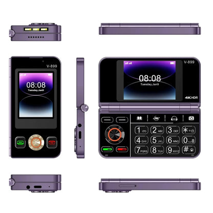 SOYES V-899, 32MB+64MB, 2.4 inch + 2.8 inch Display MTK6261D CPU, BT 3.0, Network: 2G, Dual SIM (Purple) - SOYES by SOYES | Online Shopping South Africa | PMC Jewellery | Buy Now Pay Later Mobicred