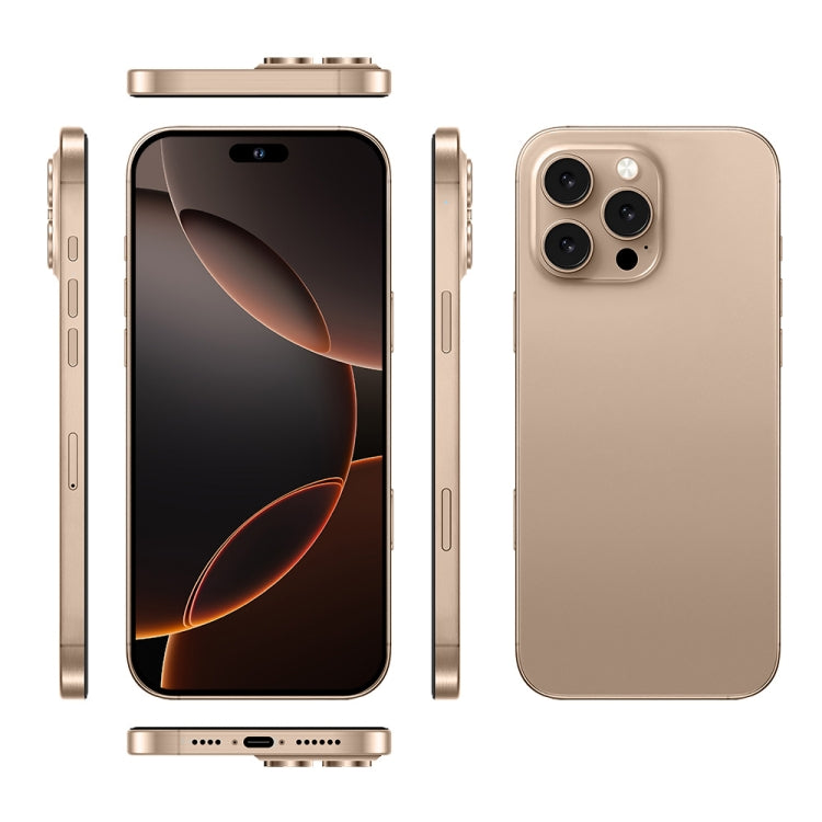 i16 Pro Max / A08A, 3GB+64GB, 6.73 inch Screen, Face Identification, Android 8.1 MTK6753 Octa Core, Network: 4G, Dual SIM, UK Plug (Gold) -  by PMC Jewellery | Online Shopping South Africa | PMC Jewellery | Buy Now Pay Later Mobicred