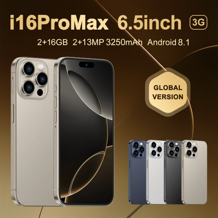 i16 Pro Max / Q5, 2GB+16GB, 6.5 inch Screen, Face Identification, Android 8.1 MTK6580P Quad Core, Network: 3G, Dual SIM, US Plug (Blue) -  by PMC Jewellery | Online Shopping South Africa | PMC Jewellery | Buy Now Pay Later Mobicred